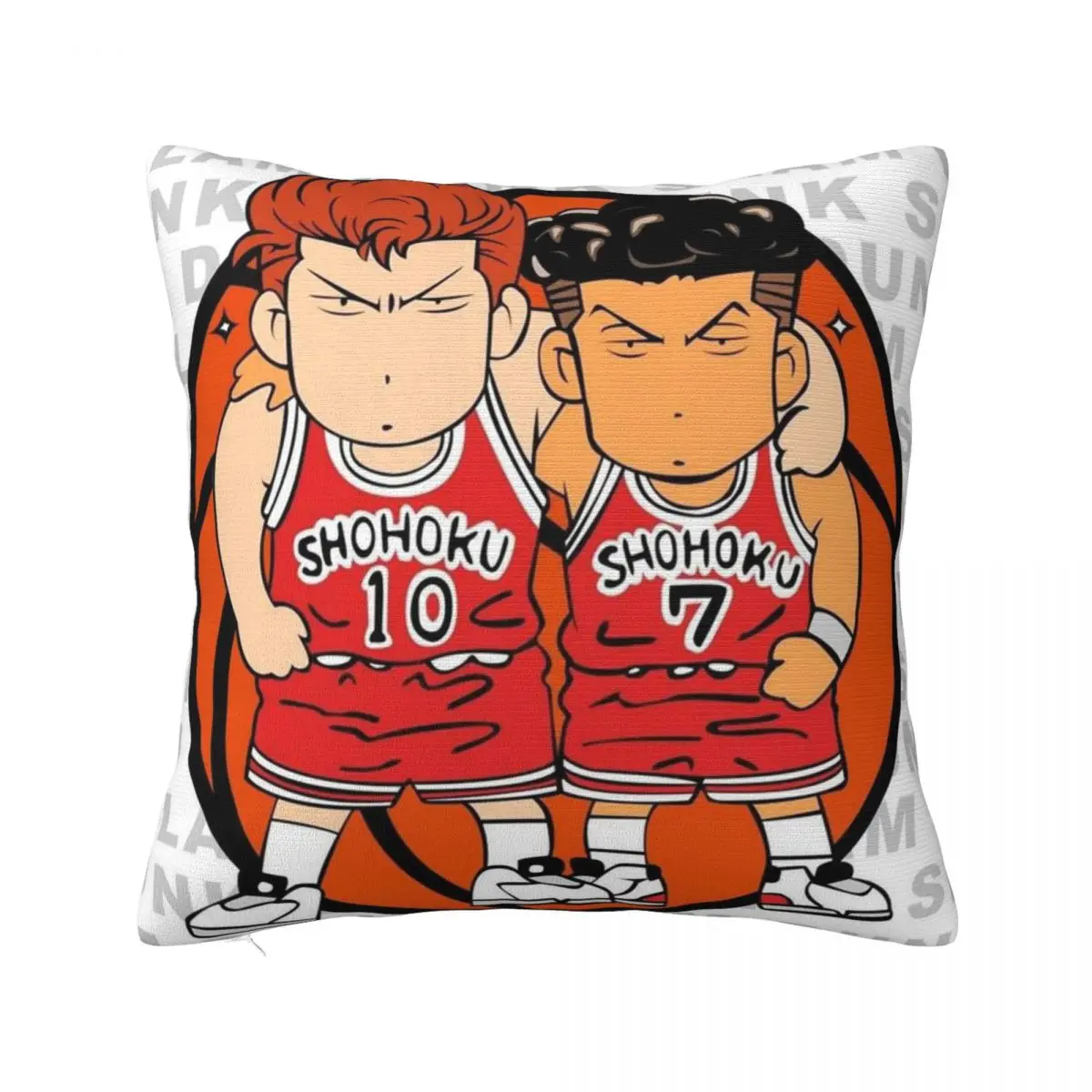 

Slam Dunk Anime Cartoon Pillowcase Printed Fabric Cushion Cover Gift Throw Pillow Case Cover Home Zippered 18"