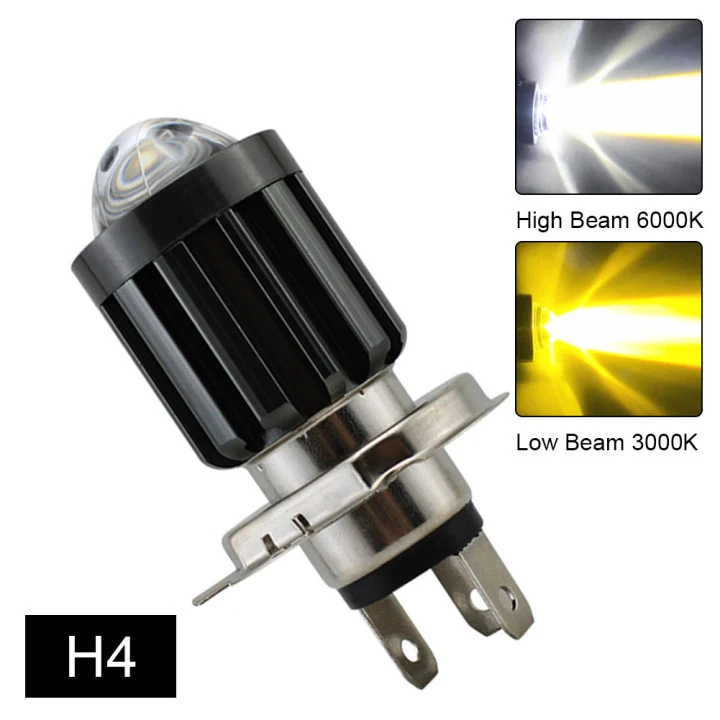 

1pc H4 BA20D LED Motorcycle Headlight Bulbs CSP 10000Lm White Yellow Hi Lo Beam Fog Lamp Waterproof Motorbike Scooter Lamp