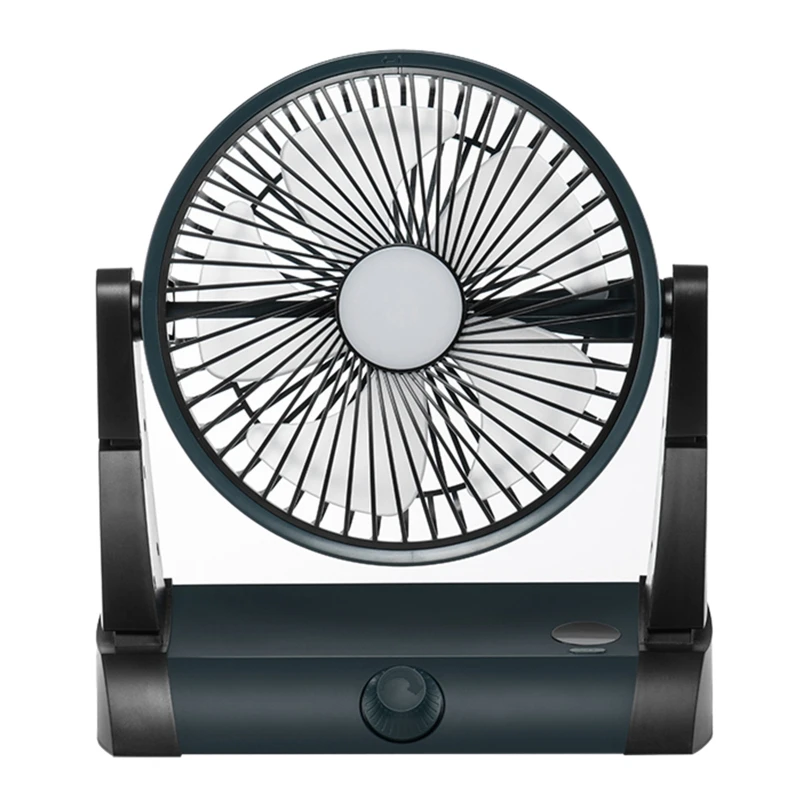 

Multi-function Camping Fan with Hook + LED Light 180° Rotation USB Charging Stepless Speed Canopy Fan for Office Bedroom E8BE