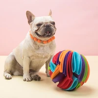 dog sniffing ball puzzle toys increase iq slow dispensing feeder foldable dog nose sniff toy pet training games intelligence toy