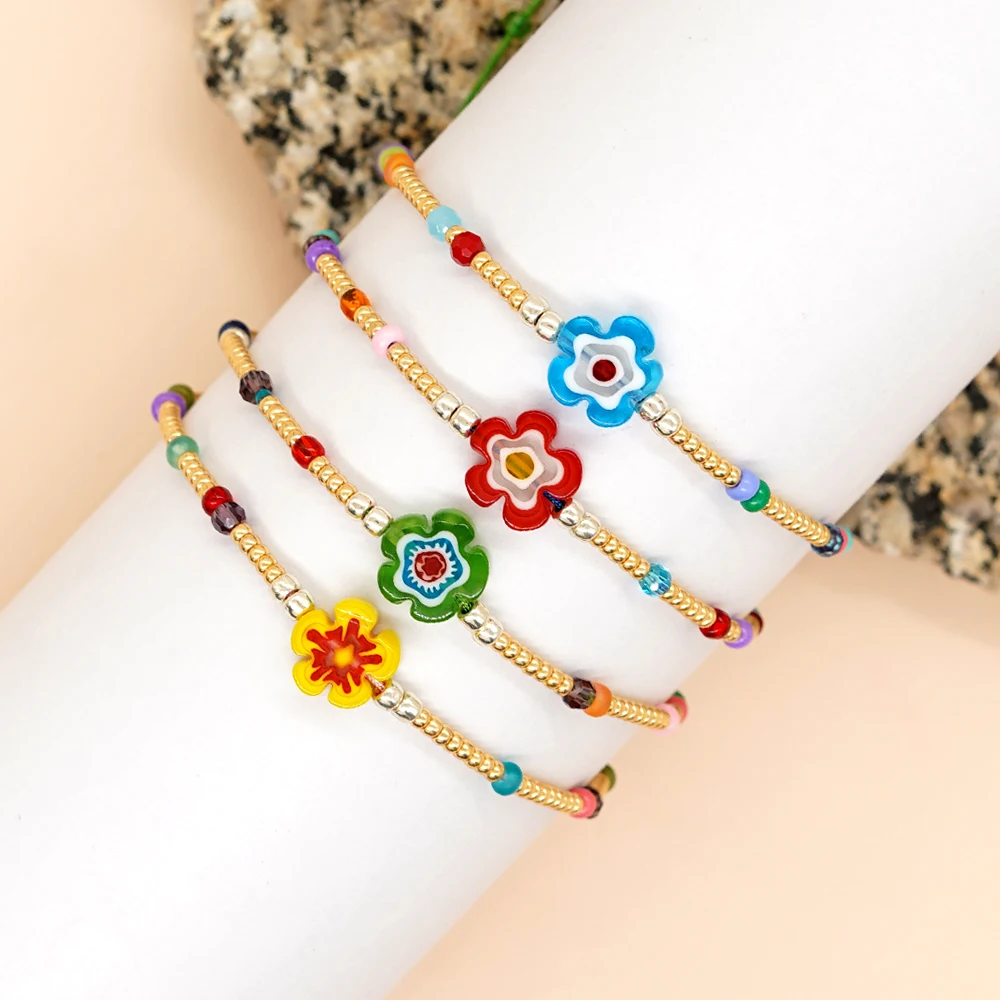 

Go2boho Boho Miyuki Bracelet for Women Pearl Bracelets Flower Jewelry Bohemian Pulseras mujer Moda Handmade Jewellery