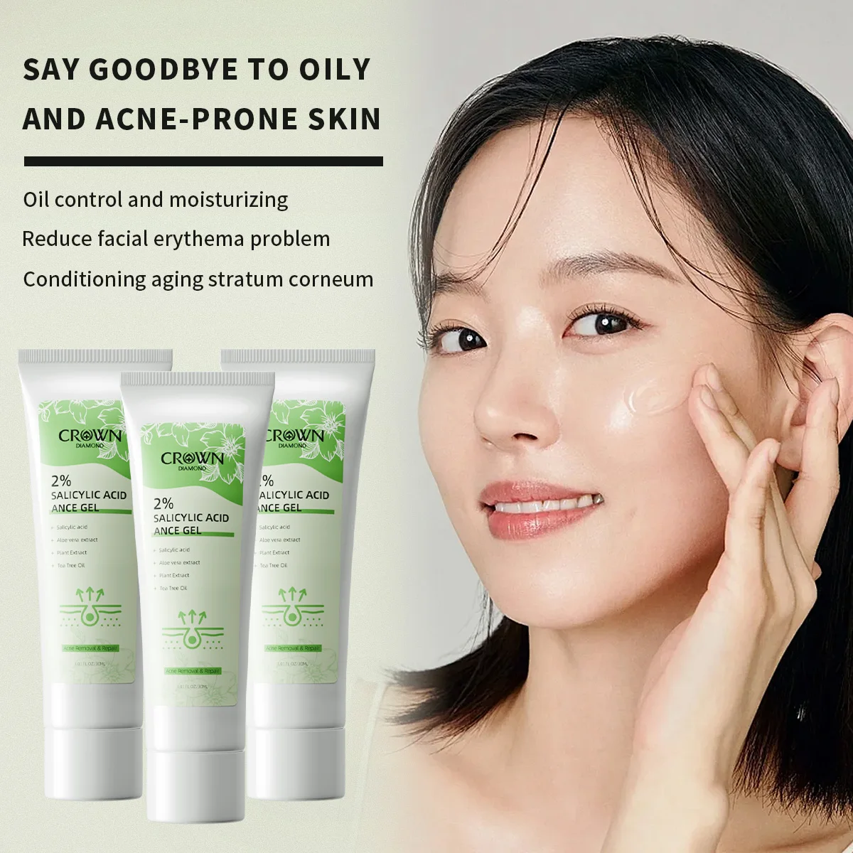 30 мл салициловая кислота гель для лечения прыщей удаления лица глубоких шрамов