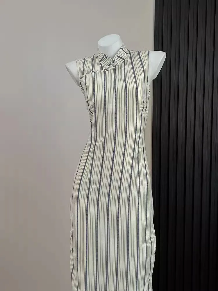 Новое китайское платье Мисс Китайской Республики в стиле ретро High Sense облегающее