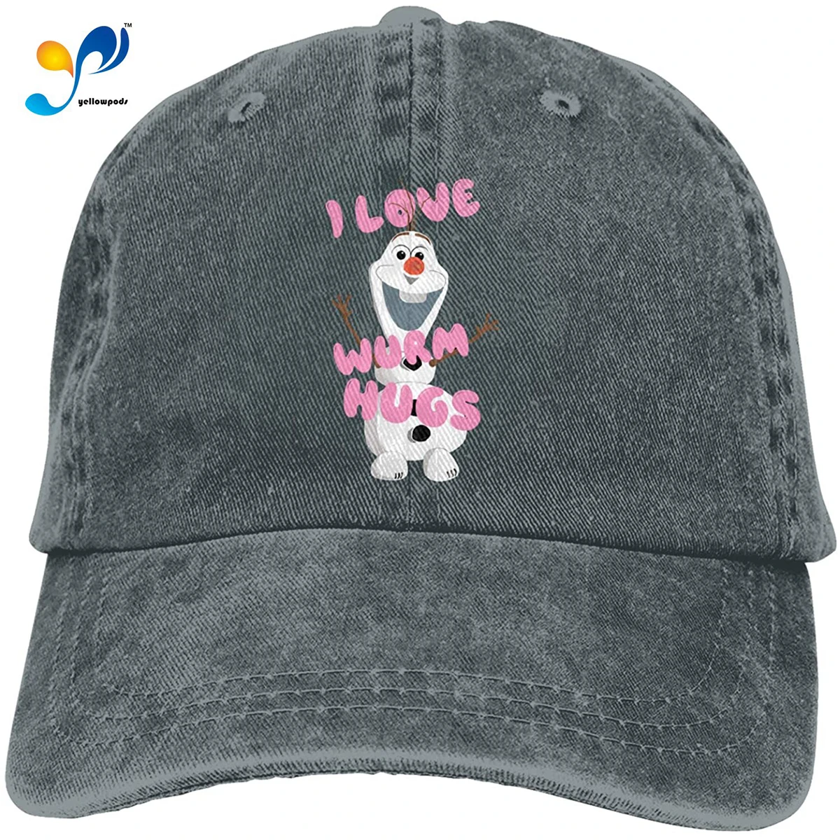 

Hats For Women Fro-Zen. Olaf I Love Warm Hugs Hat Vintage Denim Baseball Caps Cotton Dad Hat Adjustable Sandwich Hat