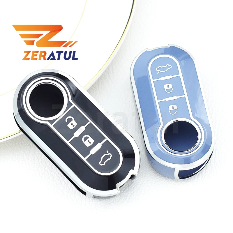 Чехол для автомобильного ключа из ТПУ чехол Fiat 500 500L защита Brava Bravo Fiorino Punto Panda Qubo