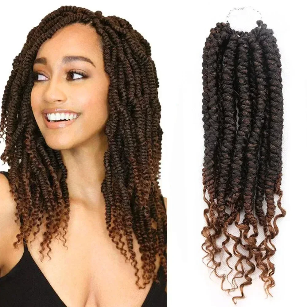 Синтетические Сенегальские Весенние Вязанные Крючком Волосы 12-дюймовые