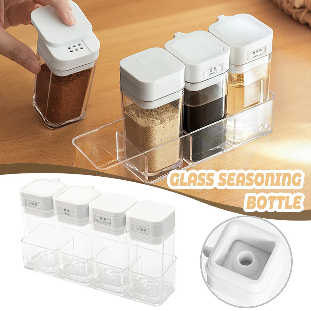 

Прозрачный набор банок для специй, бытовая бутылка для приправ с контролем масла, многоразовая Женская емкость XHC88