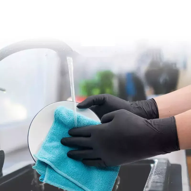 

10PC Nitrile Disposable Gloves Waterproof Powder Free Latex Gloves For Household Kitchen Laboratory Cleaning Gloves Home