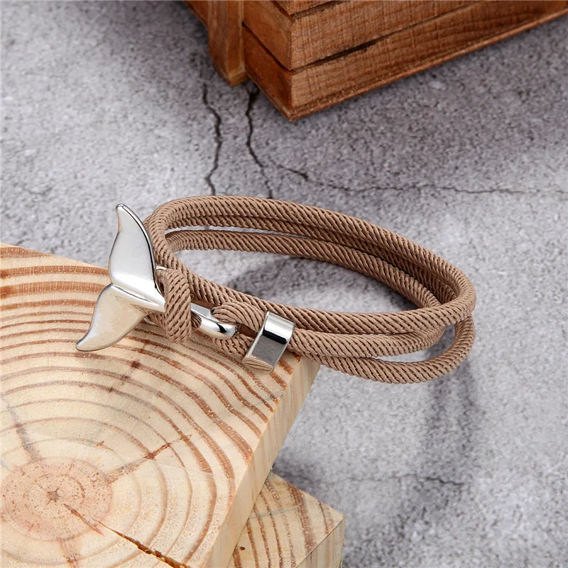 

New Popular Anchor Style Ocean Whale Tail Bracelet Milan Rope Handmade Bracelets for Men and Women/Couple Friendship Bracelets