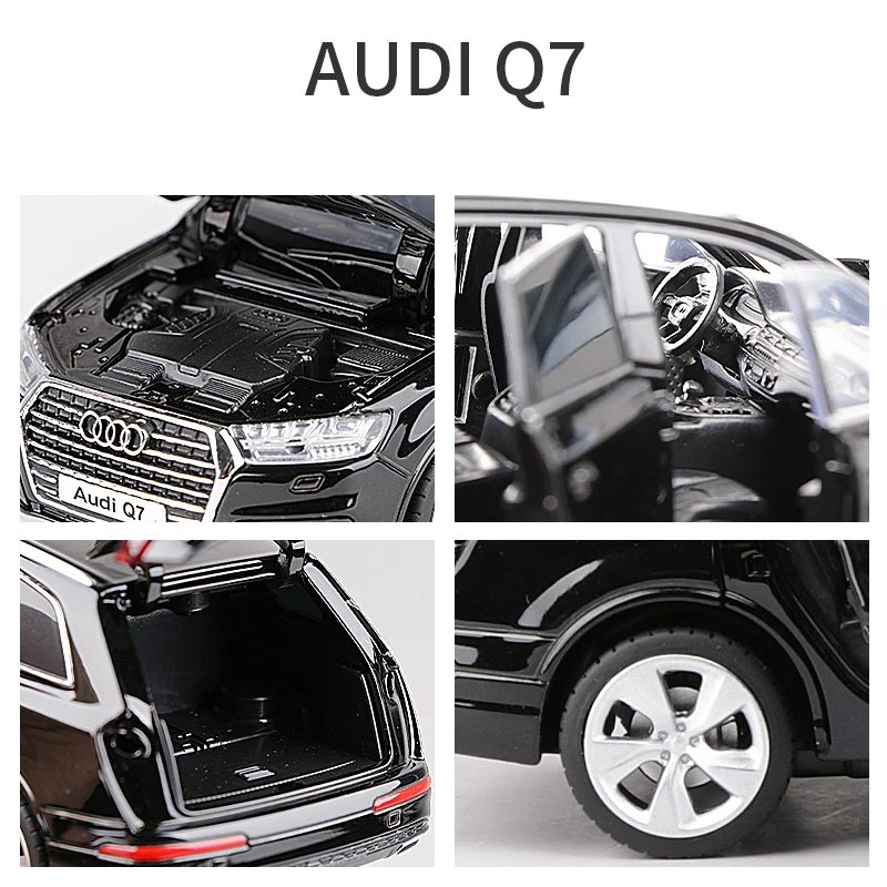 Модель автомобиля AUDI Q7 SUV 1:32 из сплава модель с литыми деталями высоким звуком и