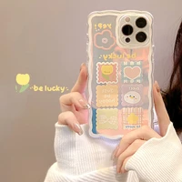 laser six grid graffiti aurora phone case cell for iphone 13 pro max 12 mini 11 xr xs max x 7 8 plus back cute cover soft coque