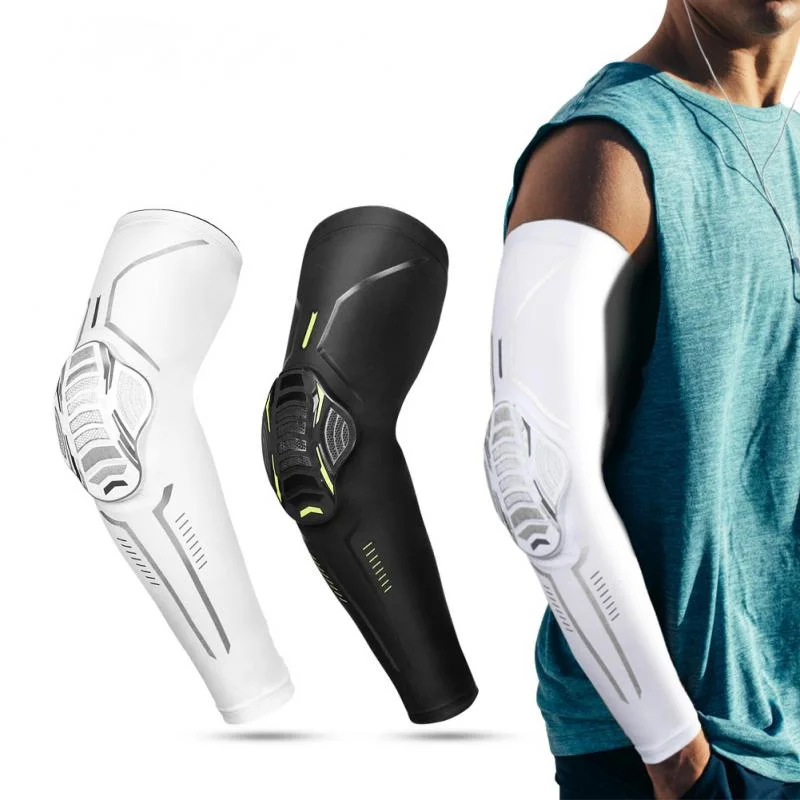 

1pc Honeycomb Arm Guard Crashproof Compression Sleeves Sports Fitness Elastic Elbow Protective Pad Outdoor Basketball Football