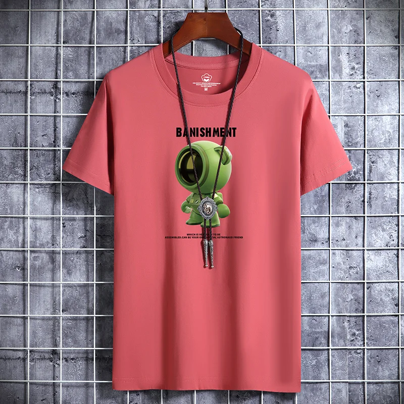 

2022 Animation Printing 100% Cotton Men T Shirt Hip-Hop Cotton T-shirt O-neck Summer Male Causal Tshirts Fashion Loose Tees 28