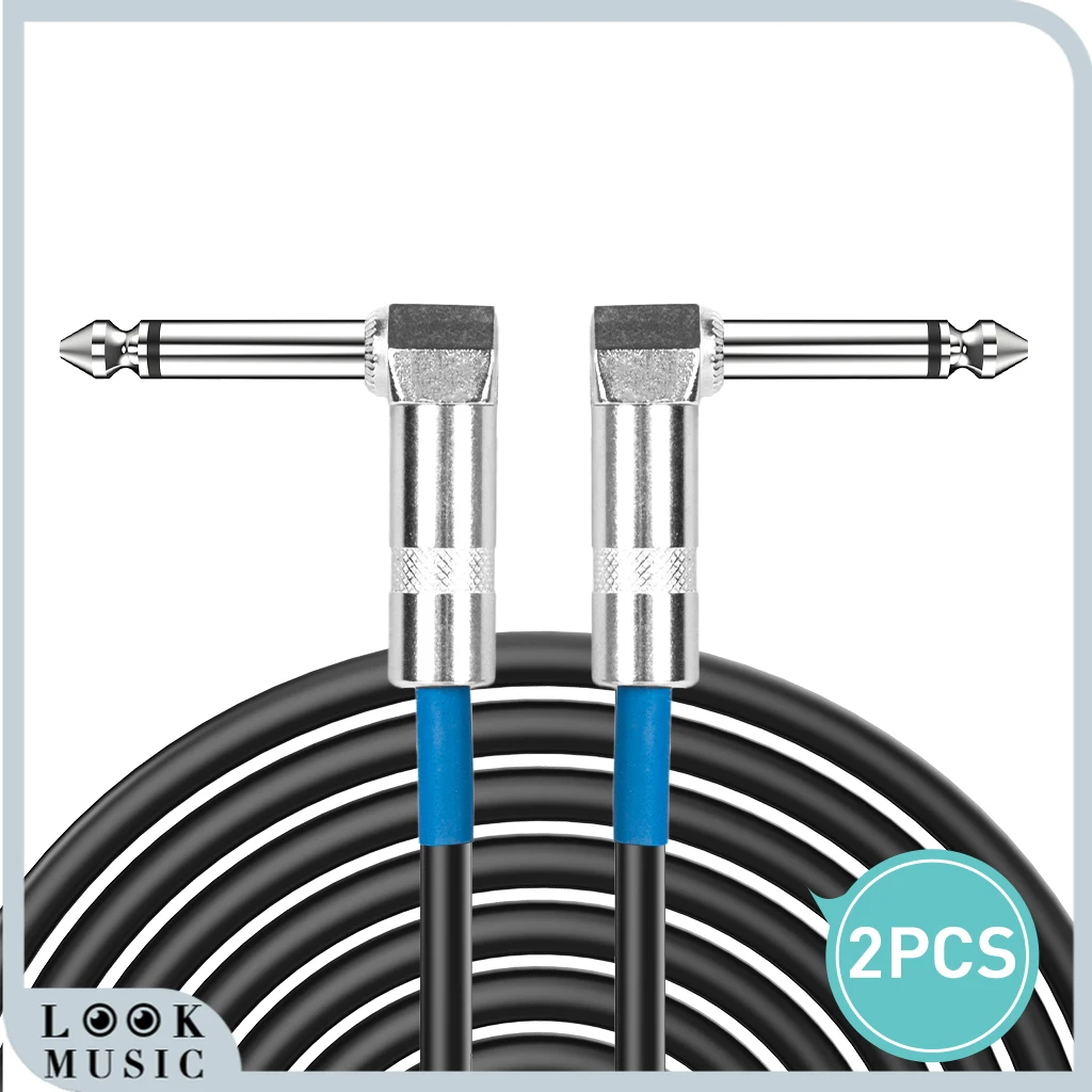 

2 шт., кабель для гитары, 6,35 мм, 1/4 дюйма