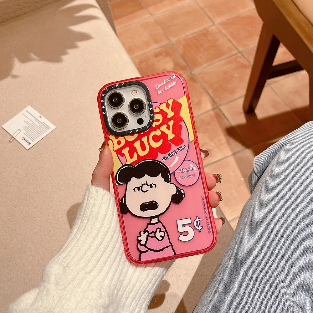 

Cute Cartoon Lucies Phone Case for Iphone 11 12 13 14 Pro Max Plus SE 2020 Anti-fall Soft Shell Transparent Cover Casetify