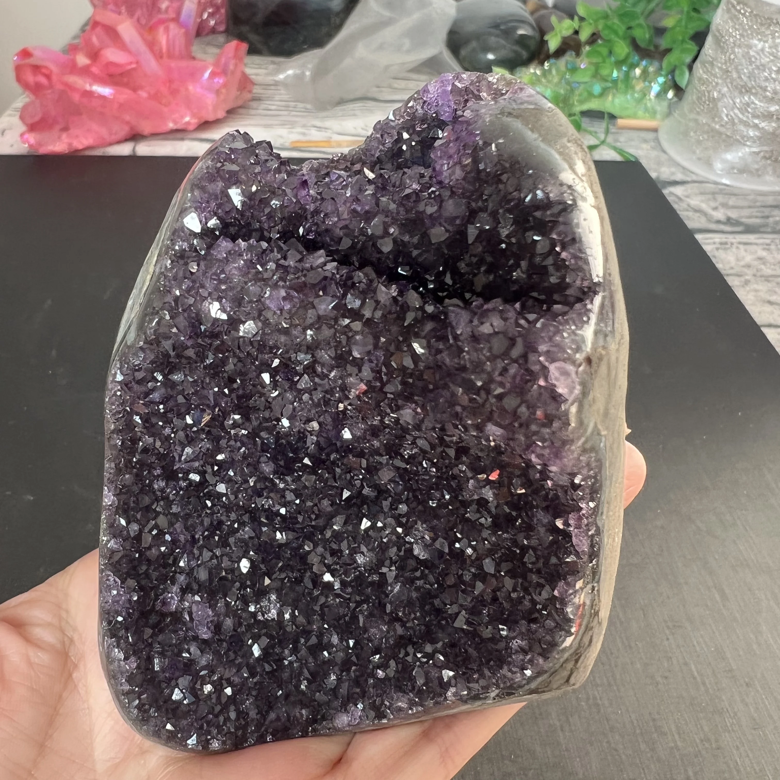 Натуральный Уругвайский Аметист Кристалл Подставка