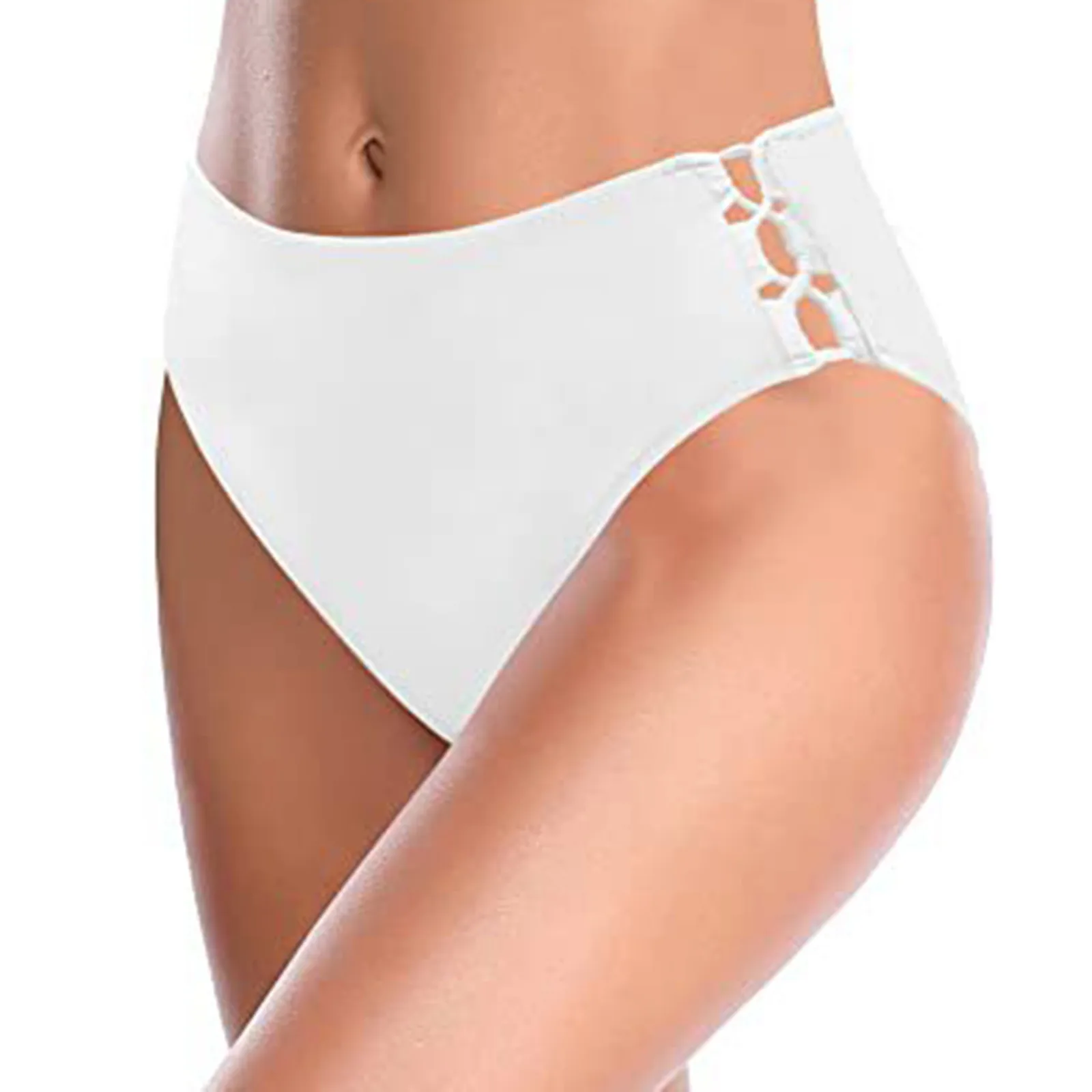 

Women Vintage Print Low Waist Brazilian Bikini Bottom Swimwear Briefs Beachwear Brazilian Bikini Bottom Side Swim Cover up Pants