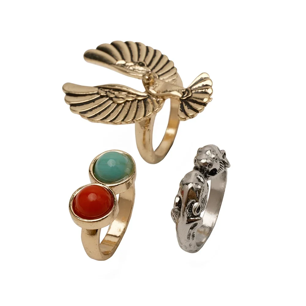 Набор колец из смолы в стиле ретро кольцо с орлом ювелирные изделия унисекс