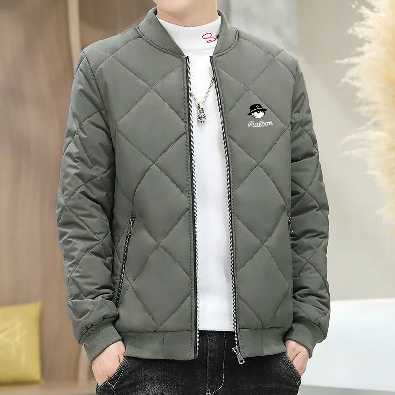 Men's Winter Golf Jacket 2022 Men Golf Wear Fake Luxury Men's Clothing Warm Cotton-padded Jacket Malbon Golf Jacket Golf Wear