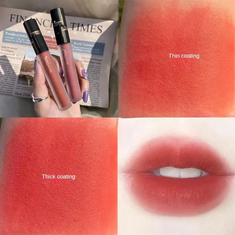 

Lip Mud Retro Tone Lip Gloss Liquid Lipstick Mousse Matte Velvet Lip Glaze Long Lasting Silky Makeup Lip Tint Beauty Cosmetic