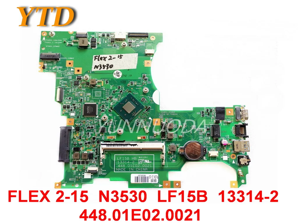 

Оригинальная материнская плата для ноутбука Lenovo FLEX 2-15 FLEX 2-15 N3530 LF15B 13314-2 448.01E02.0021 протестирована хорошая бесплатная доставка