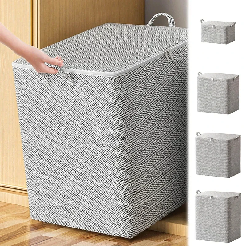 

Folding Storage Bag Quilt Organizer Clothes Luggage Storage Bag Portable Dust-Proof Moving Bag Large Capacity Wardrobe Storage