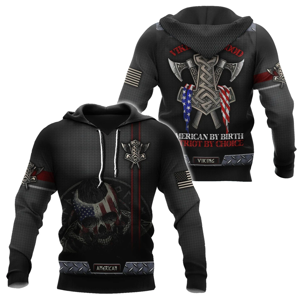 

CLOOCL Fashion Men Hoodies 3D Printed Viking By Blood Printed Sweatshirts Casual Pocket Pullovers Viking Lovers Men Clothing