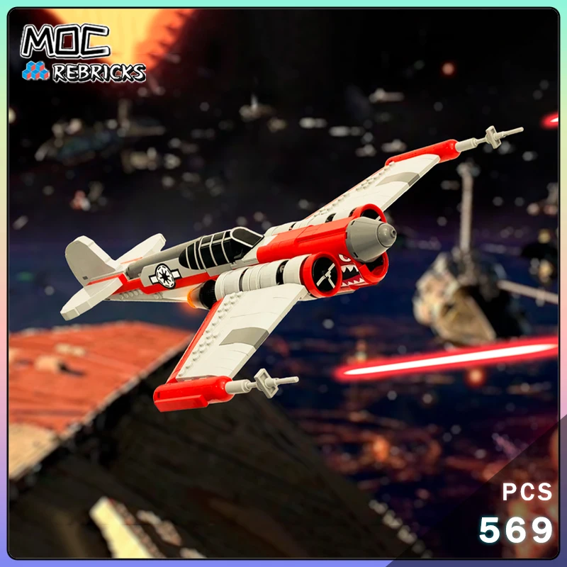 Превосходная коллекция Warplane Z-40 Warhawk Индивидуальная модель MOC- 189114 Звездный фильм