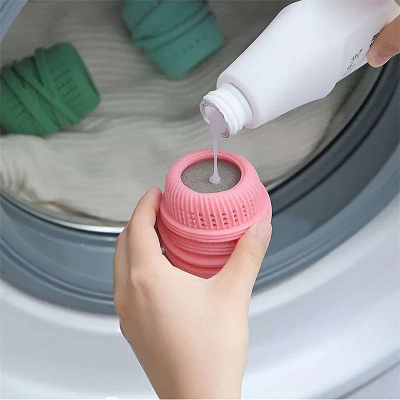 Cleaner Liquid-adding Laundry Ball Decontamination Anti-winding 2 Pieces Washing Machine Hair Remove Large Cleaning Tool