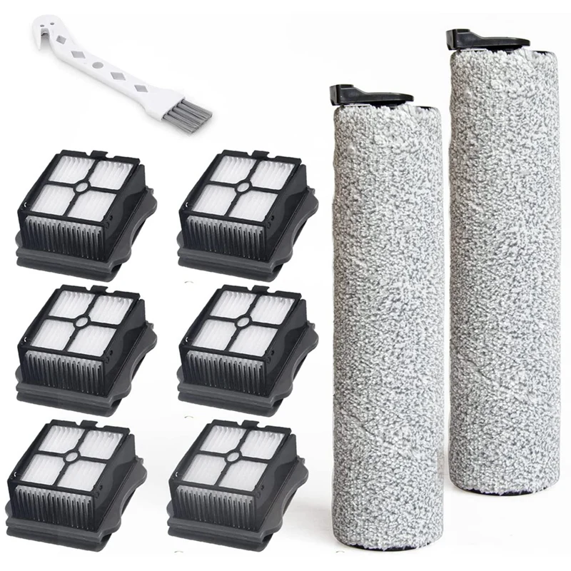 

Набор сменных фильтров EAS для Tineco IFLOOR 3 и Floor ONE S3, 2 щеточных ролика и 6 HEPA-фильтров, беспроводной пылесос для сухой и влажной уборки
