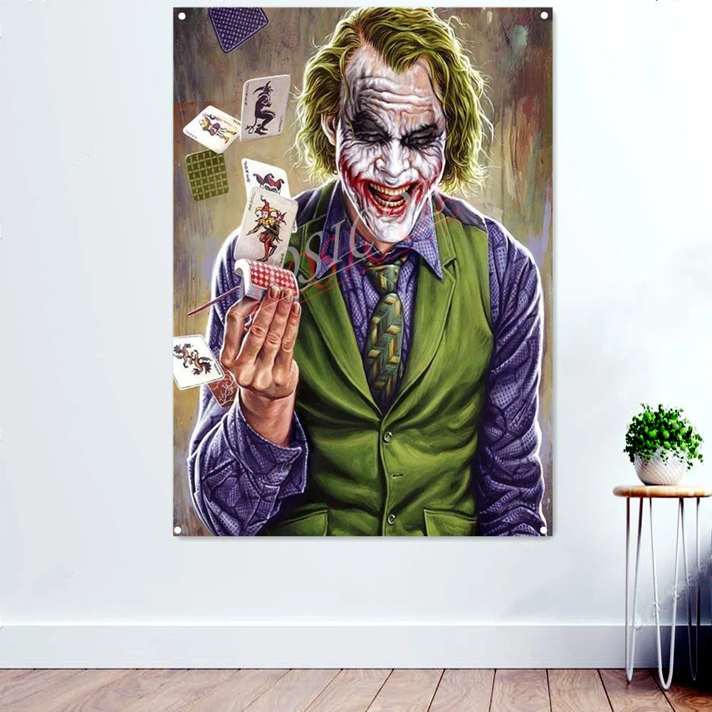 Винтажный художественный баннер Gambar Joker с татуировками для старой школы