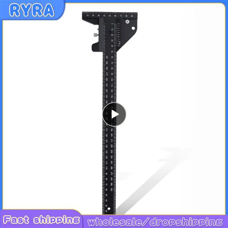 

Woodworking Scribing Rulers 12 inch Aluminum Alloy T-type Marking Ruler Measuring Carpentry Marking Gauge DIY Tools