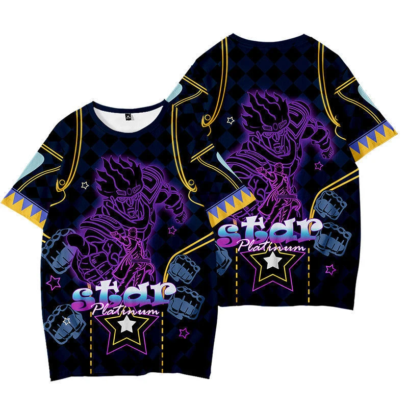 Футболка Мужская/женская оверсайз с 3D-принтом невероятные приключения Джоджо