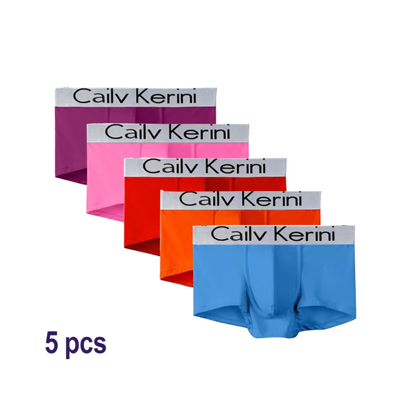 cailvkerini 5pcs Man Boxer Underwear Milk Fiber Sexy Lingerie Ropa Interior Hombre Majtki Meskie Sous Vetement Shorts Underpants