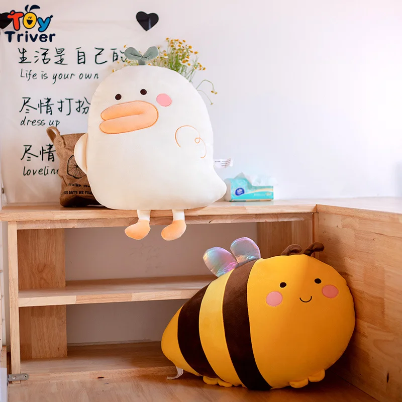 

Kawaii Duck Hedgehog Sheep Bee Plush Toys Stuffed Animals Doll Pillow Cushion Baby Kids Children Girls Birthday Gifts Room Decor