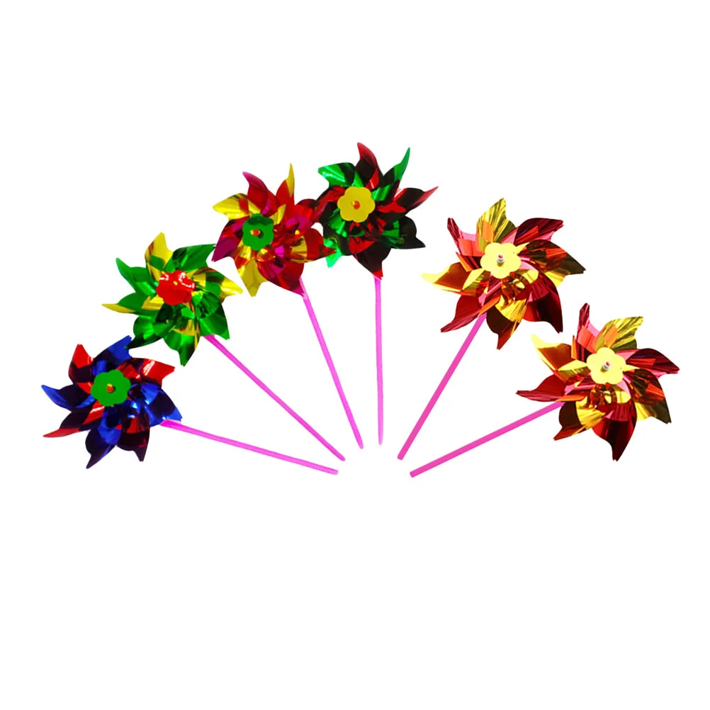 

25pcs Colorful Plastic Pinwheel DIY Small Windmill Toy Set Beautiful Windmill Toy for Kid Student Child (Random Color)