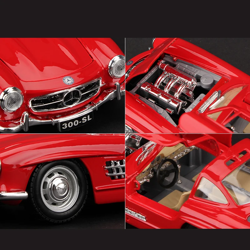 Bburago 1:24 Mercedes-Benz 300SL 1954, литая модель автомобиля из сплава, игрушечная машинка, миниатюрная масштабная модель автомобиля для детей (art.: 3920d9609f2fc) - 3920d9609f2fc