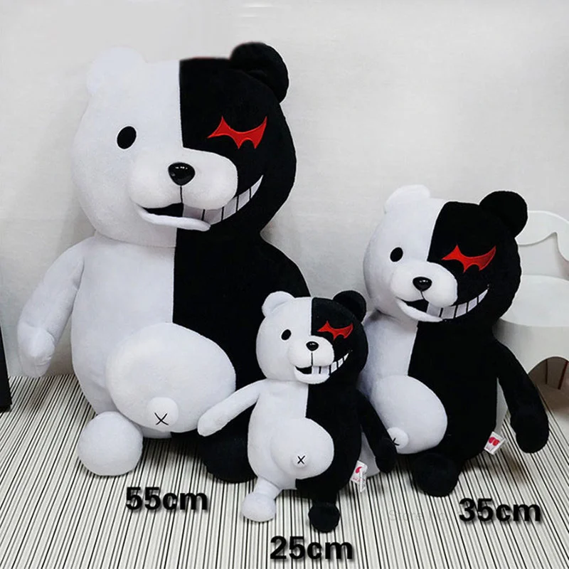 

Монокума из «Супер данганронпа 2», черно-белый медведь, плюшевая игрушка, мягкие куклы-животные, подарок для детей на день рождения, 2022