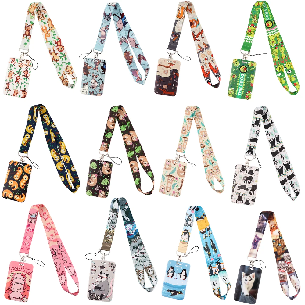 

K1188 Lazy Sloth Neck Strap for key ID Card Cellphone Straps Badge Holder DIY Hanging Rope Neckband Accessories