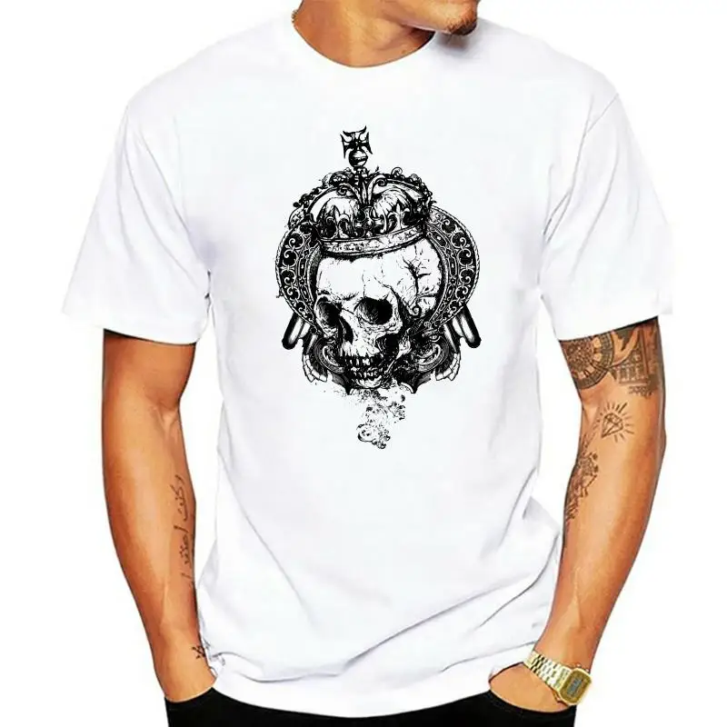 

2022 Short Sleeve O-Neck "Skull Crown" T-shirt: retro skull cult vintage MENS/unisex BIRTHDAY GIFT IDEA T shirt