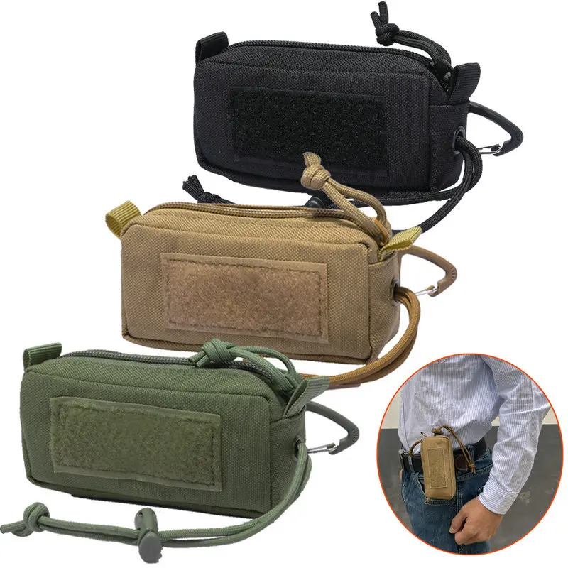 

1000D Tactical Wallet Card Pouch Waterproof Molle Bag Card Key Holder Military Waist Bag Small Camping Hunting Accessories Pack