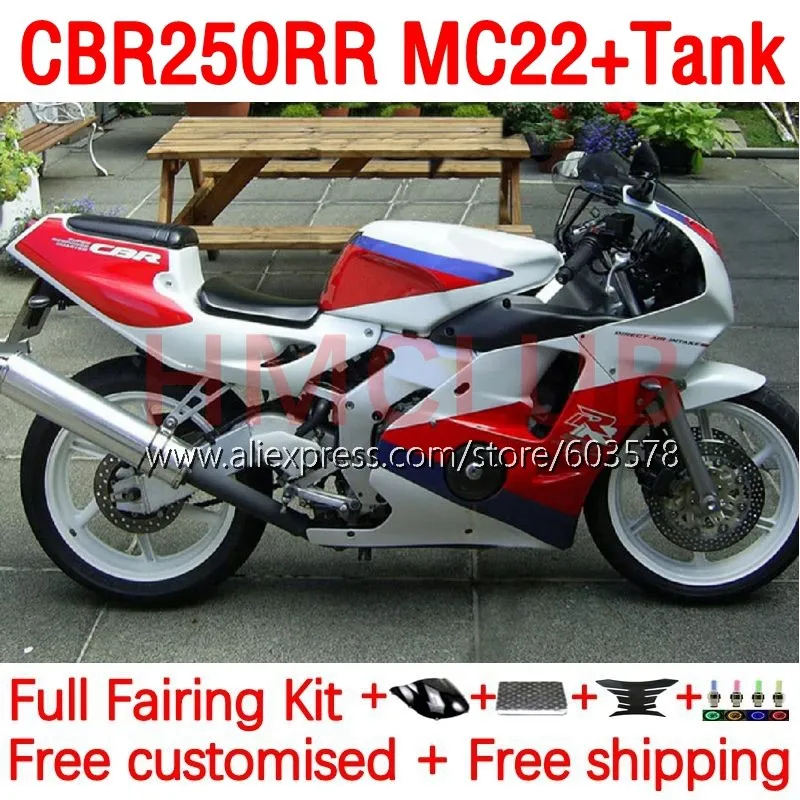 

+ Бак OEM для HONDA CBR250RR CBR250 CBR 250 RR 250RR MC22 90 91 92 93 94 1995 1996 1997 1998 1999 обтекатель 192No.97 белый глянцевый