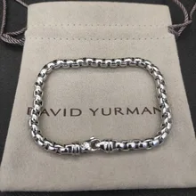 David Yurman High Quality 5MM Box Chain Bracelet Holiday Gift Party Free Shipping with LOGO
