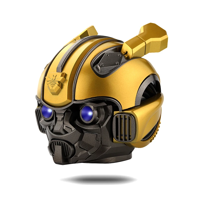 New Year Best Boy Gift!  Transformers Bumblebee Helmet Wireless Bluetooth 5.0 Speaker With Fm Radio Support Usb Mp3 TF for Kids