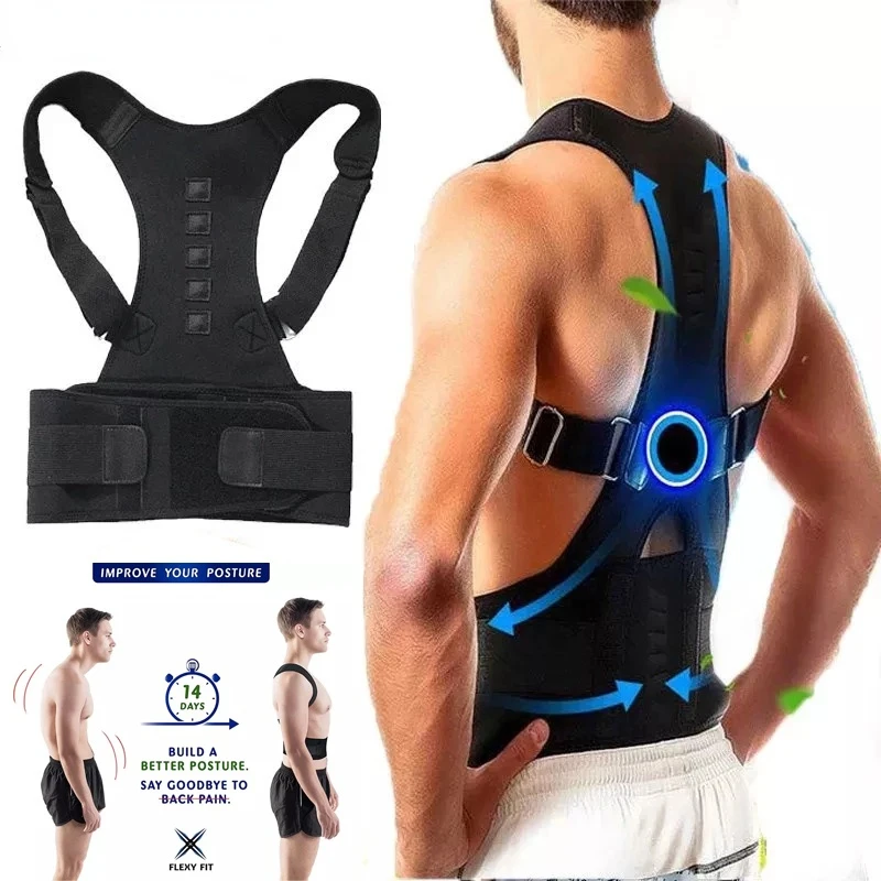 

New Posture Corrector Back Posture Brace Clavicle Support Stop Slouching and Hunching Adjustable Back Trainer Unisex