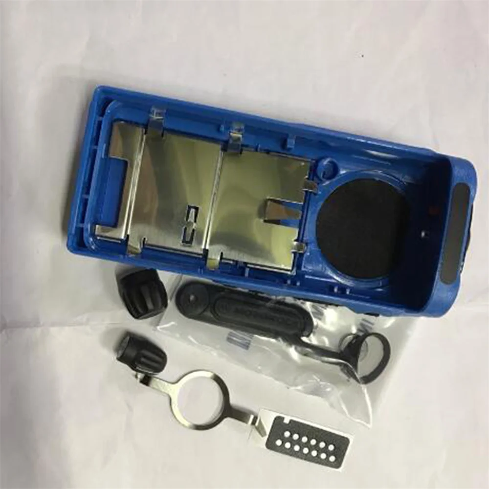 Blue Housing Case Front Cover Shell with Knob For Motorola GP328 PRO5150 GP340 HT750 Radio Accessories Repair Kits
