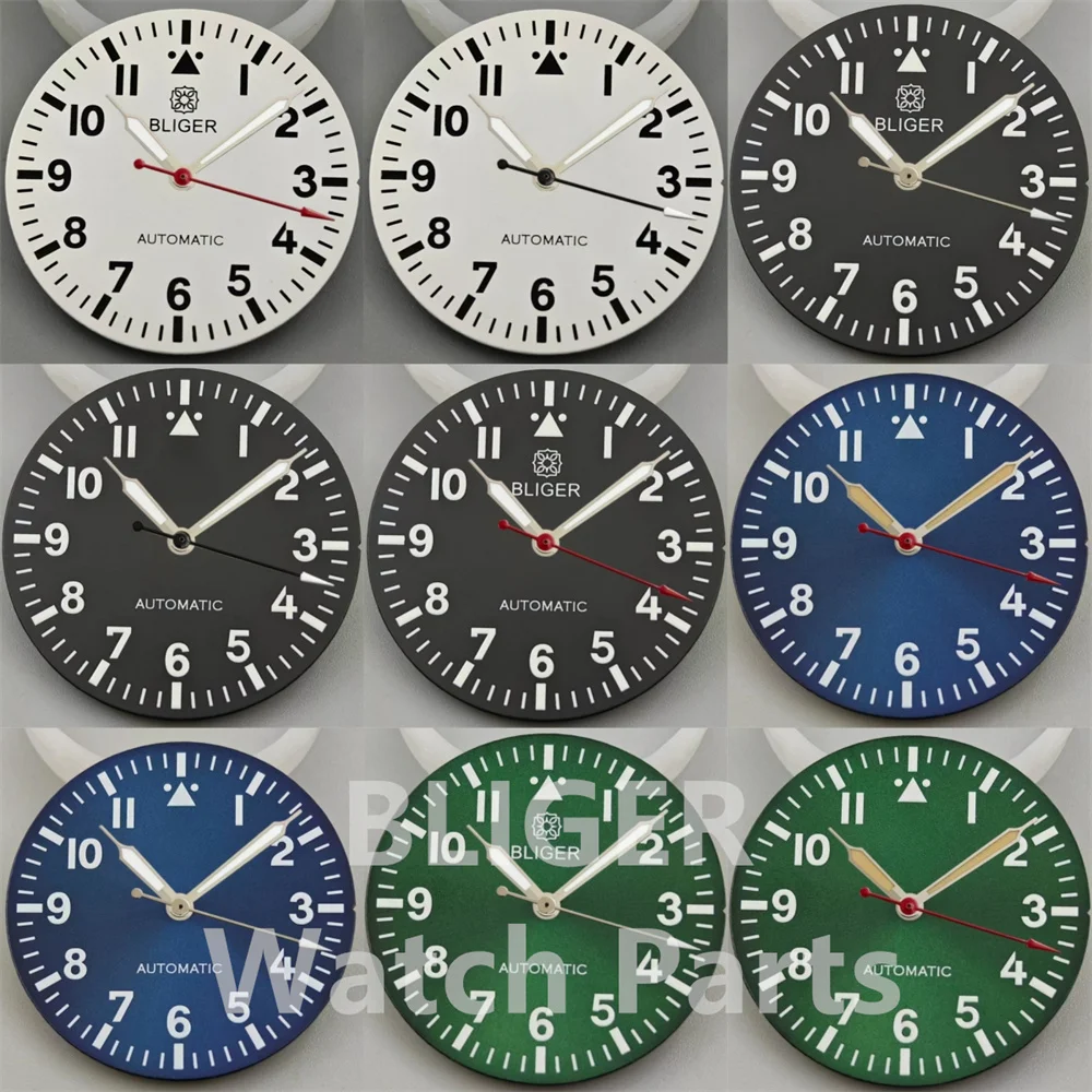 BLIGER 29-миллиметровый циферблат с цифровым индексом белый черный зеленый синий со