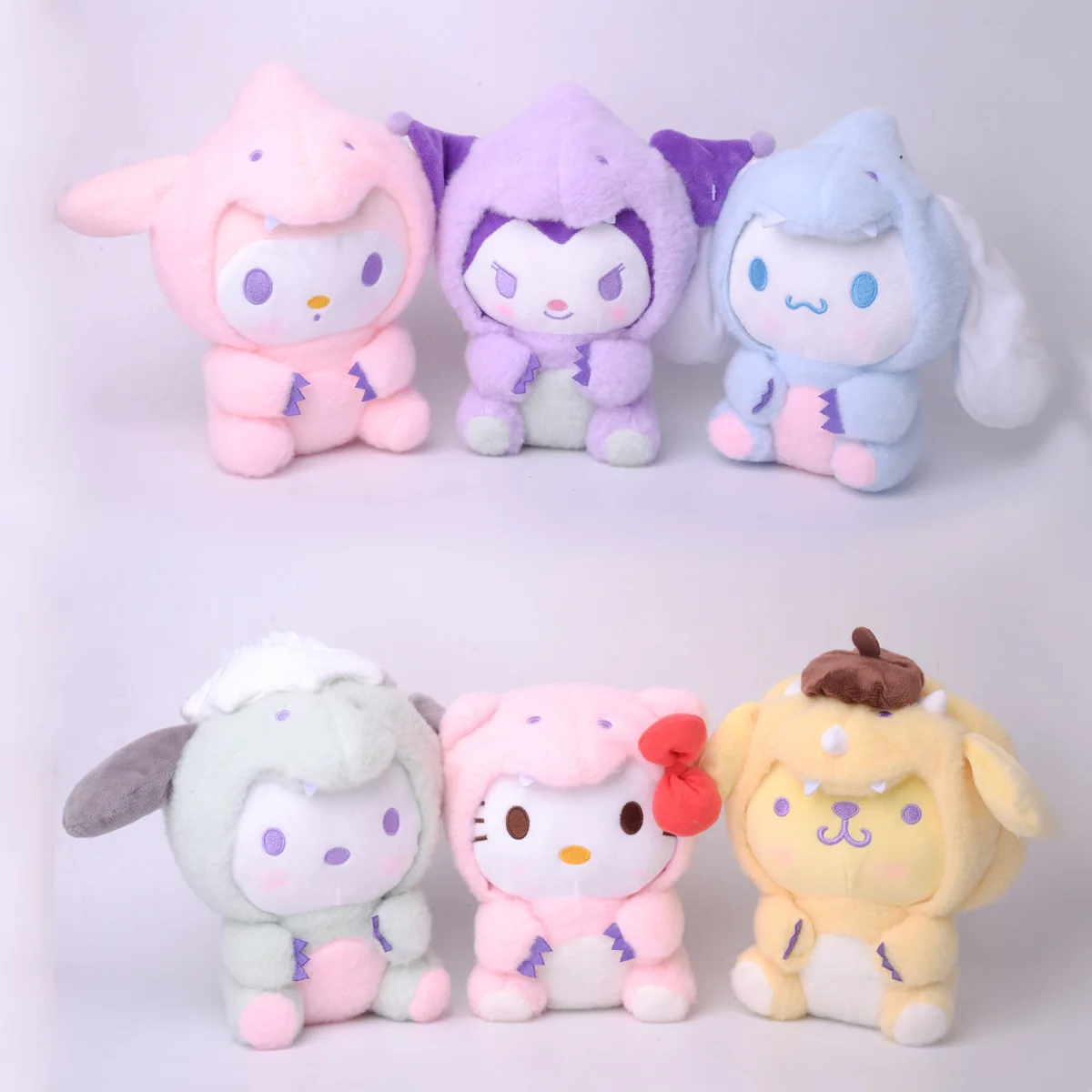 

Кавайные плюшевые игрушки Sanrio 20 см Kuromi Hello Kitty My Melody Cinnamoroll крестик динозавр милый Декор для комнаты детская игрушка подарок