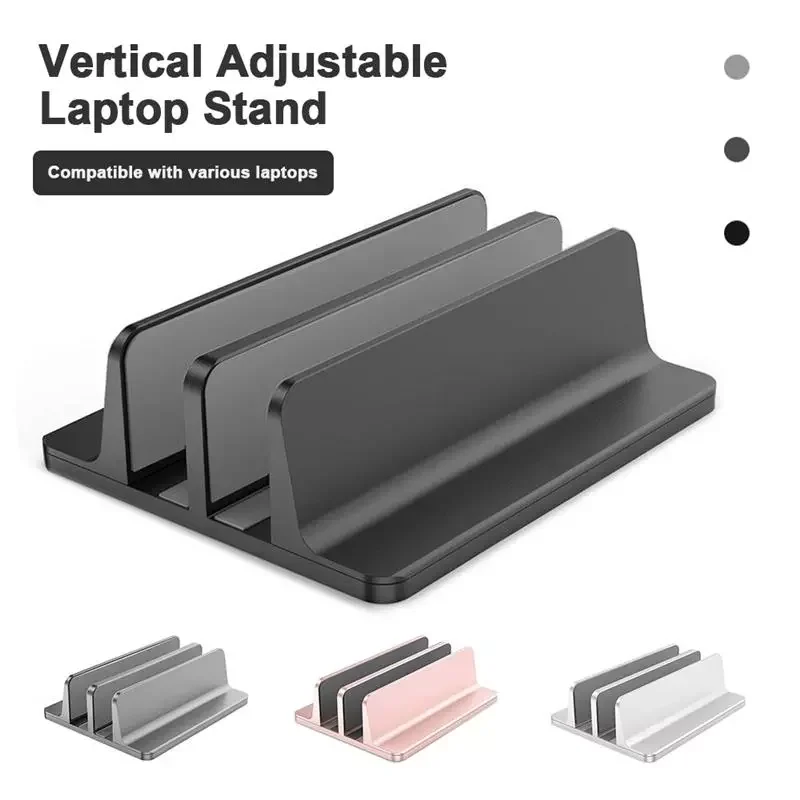 

Вертикальная регулируемая алюминиевая подставка для ноутбука MacBook Pro Air, портативный держатель для ноутбука и планшета, держатель для книг