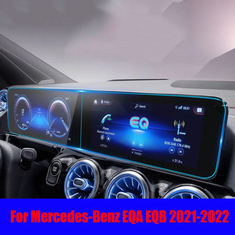 

For Mercedes-Benz EQA EQB 2021-2022 Car GPS Navigation Tempered glass Protective Film Auto interior anti-scratch film fittings